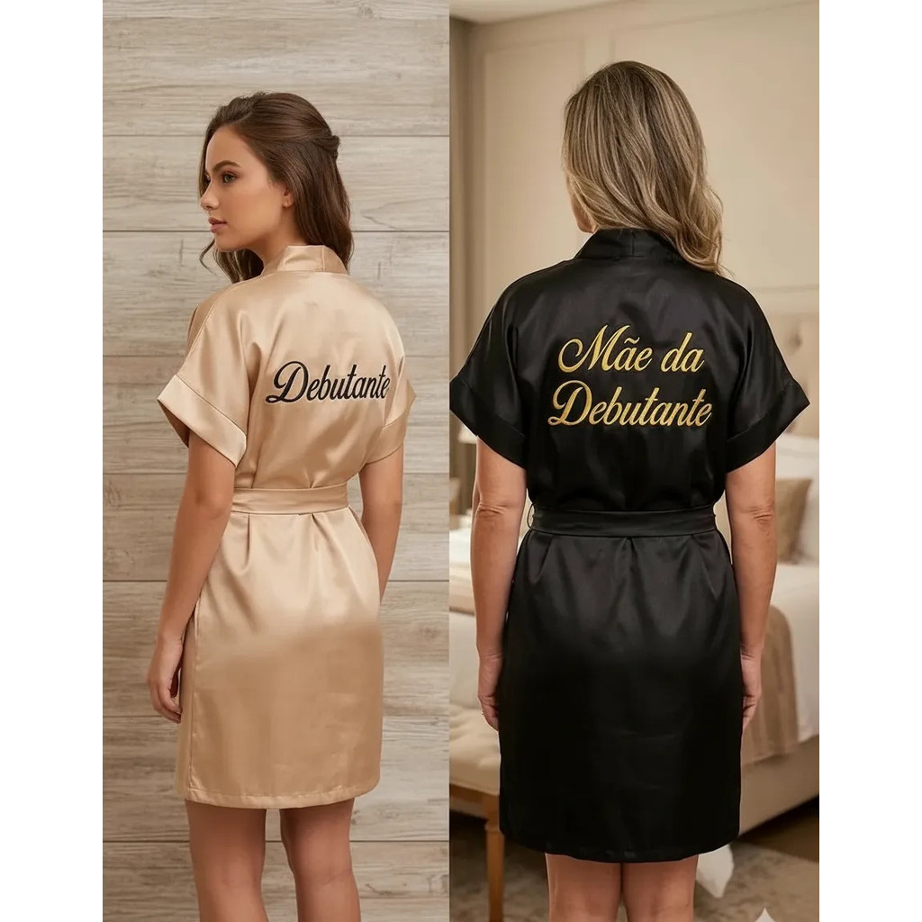 Robe Debutante Bege E Mãe Da Debutante Preto