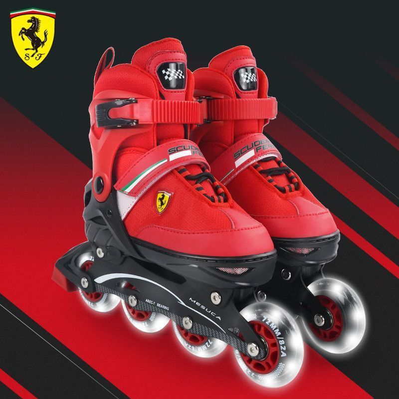 Wuhan City Tingmingxuan Tecnologia Co., Ltd. [Mesca] x tênis de patins legais de marca conjunta Ferrari | Patins ajustáv