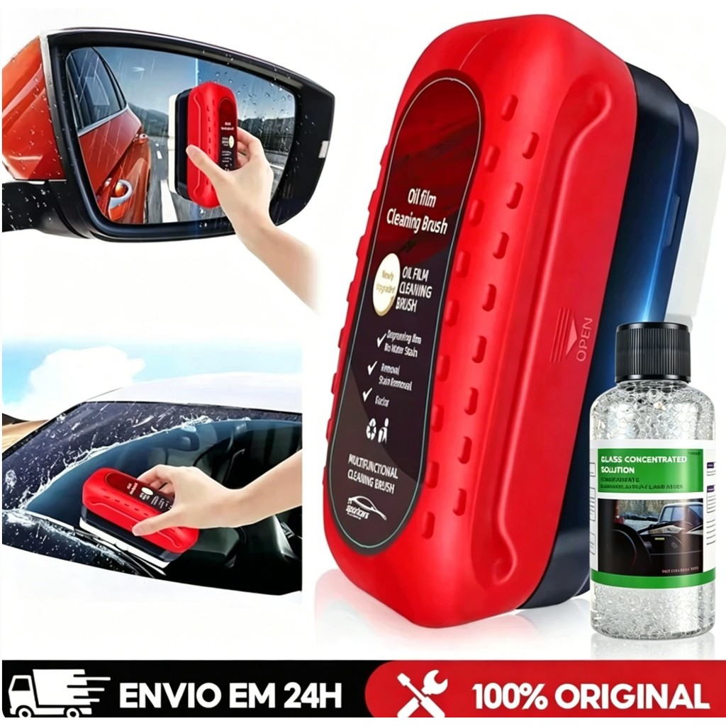 Removedor De Filme De Óleo De Vidro De Carro Pára-Brisa Evita Chuva E Nevoeiro Limpador Esponja