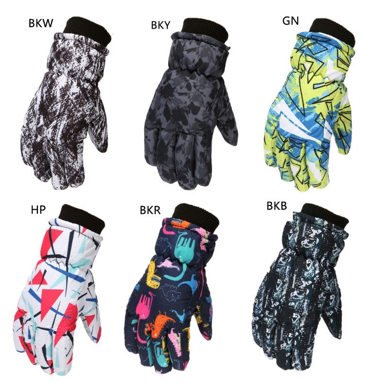 zzz Luvas Infantis Impermeáveis Quentes De Inverno Para Esqui Na Neve , Meninos E Meninas , Luva De Manga Comprida De 4