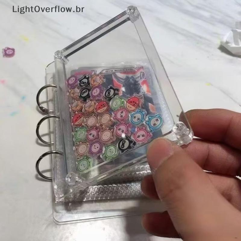 LOF 3 Polegadas Mini Kpop Photocard Fichário Máquina De Encadernação De Livros Álbum De Fotos Acrílico Transparente Ins 