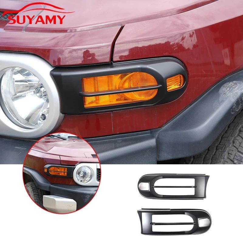 Para 2007-2021 Toyota FJ Cruiser ABS Frente Do Carro Nevoeiro Lâmpada Capa Guarnição Adesivo Protetor Acessórios Exterio