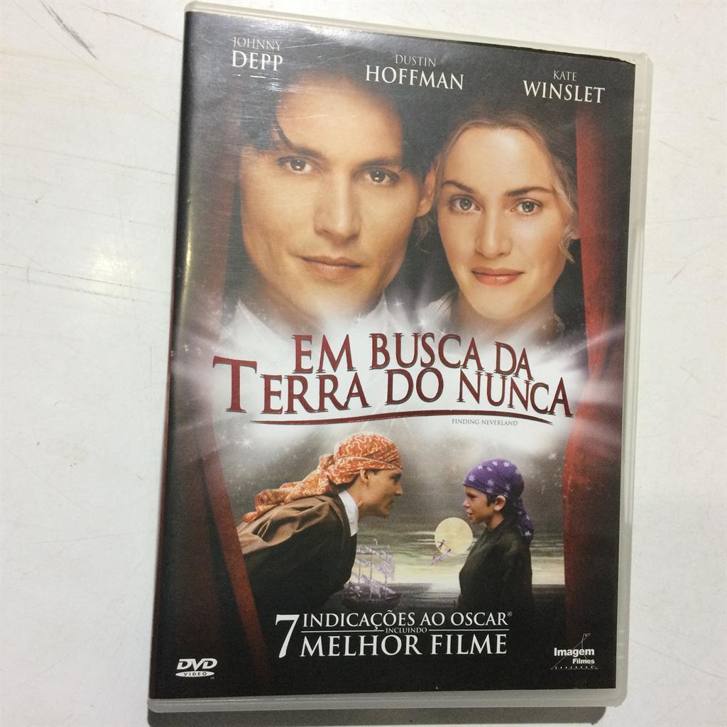 DVD Em Busca da Terra do Nunca direção Johnny Depp - Dustin Hoffman - Kate Winslet