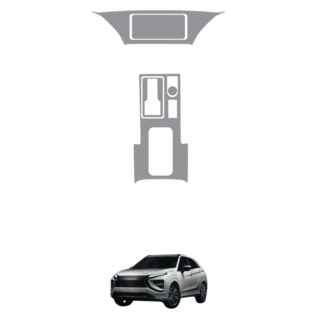 Película PPF Proteção Kit Console Central Multimídia Mitsubishi Eclipse Cross HPE 2025 Transparente TPU Anti Risco