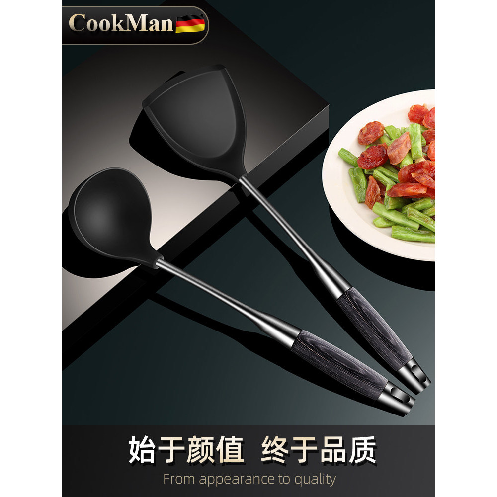 Espátula de Silicone resistente a altas temperaturas Panela antiaderente Conjunto especial de utensílios de cozinha Espá