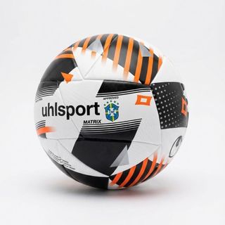 Bola de Futebol Campo Uhlsport Matrix Branco Vermelho Preto