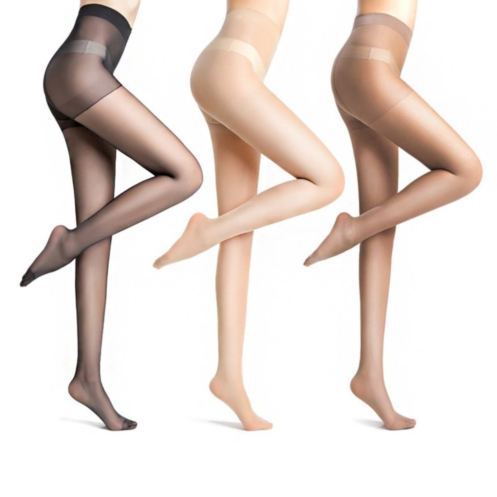 ZXYOUPING Meia-Calça Feminina Ultrafina De Seda Gelada , Cintura Alta Plus Size , Meias Sexy Elásticas , 40-65 Kg