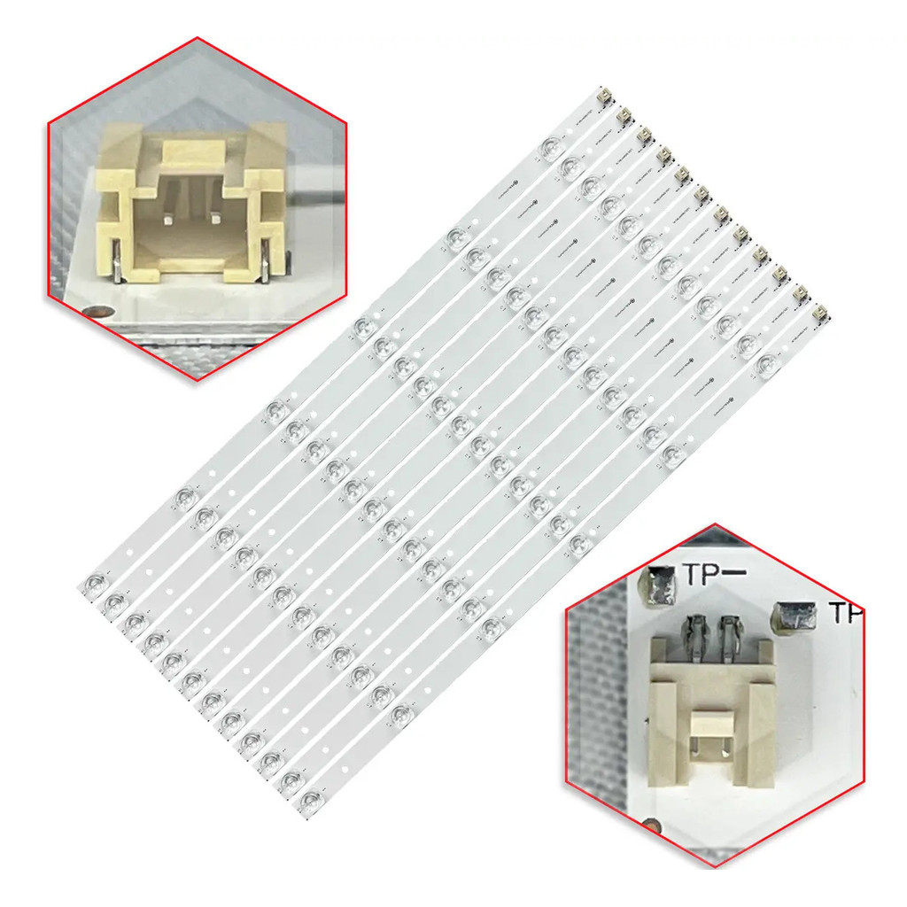 Kit 12 Barras De Led Tv Semp Tlc Sti 55k1us