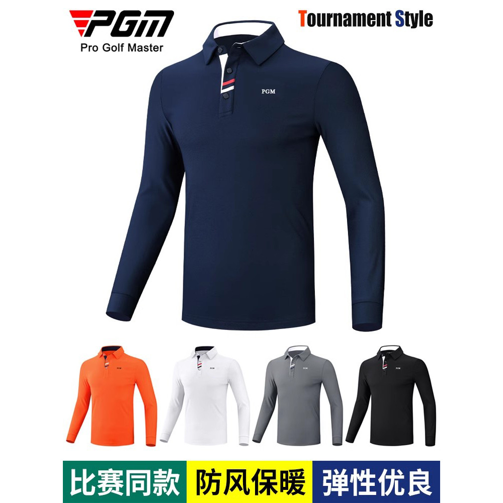 PGM Roupas de Golfe Camiseta Masculina de Manga Comprida Primavera Esportes Top Jersey Roupas Masculinas Camisa polo de