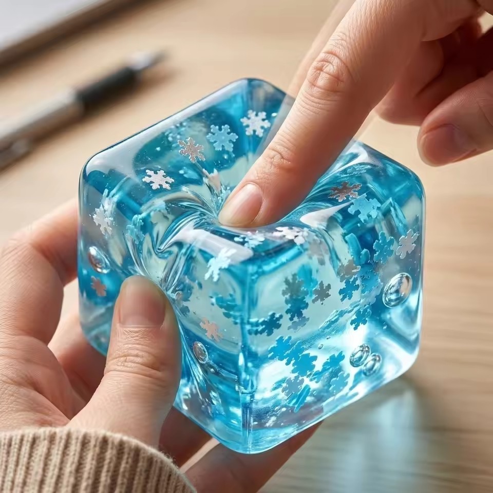 Cubos De Gelo De Floco De Neve Mole , Brinquedo Sensorial De Ascensão Lenta , Macios , Alívio Do Estresse De Apertar , E