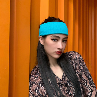 Malha ampliada bandana doce cor lã esportes bandana das mulheres dos homens suor-absorvente bandana correndo dança de ru