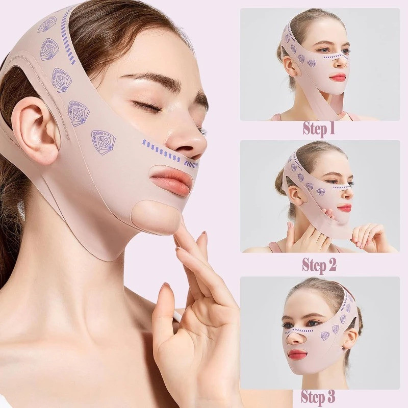 Faixas V-Line Lifting Facial – Redução de Papada e Definição do Contorno do Rosto com Ajuste Confortável