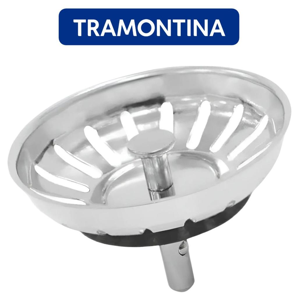 Cestinho Inox Peneira Tampa Vedação Válvula Tramontina 4 1/2