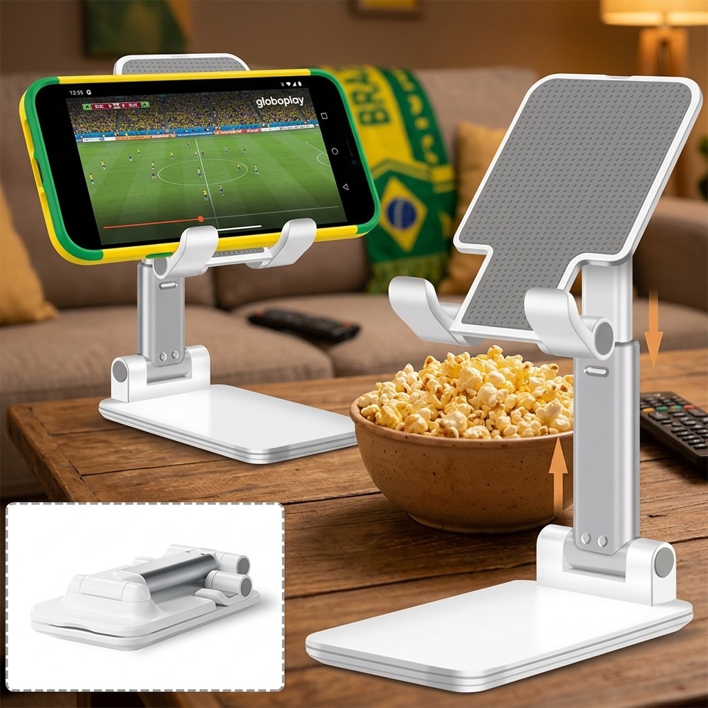 Suporte Celular Mesa Tablet Dobrável Articulado Ergonômico Universal Ajustável iPad iPhone Desktop Pronta Entrega
