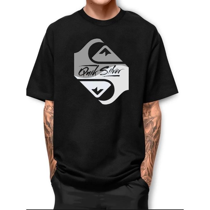 Camiseta masculina estilosa luxo "quicksilver-" blusa masculina peruana camisa streetwear 100% algod