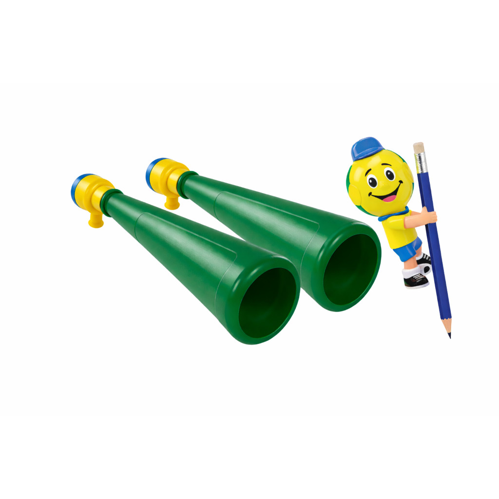 Kit Torcida Infantil 2 Cornetas Nº 7 de 42,5 cm + Agarradinho | Líder Brinquedos