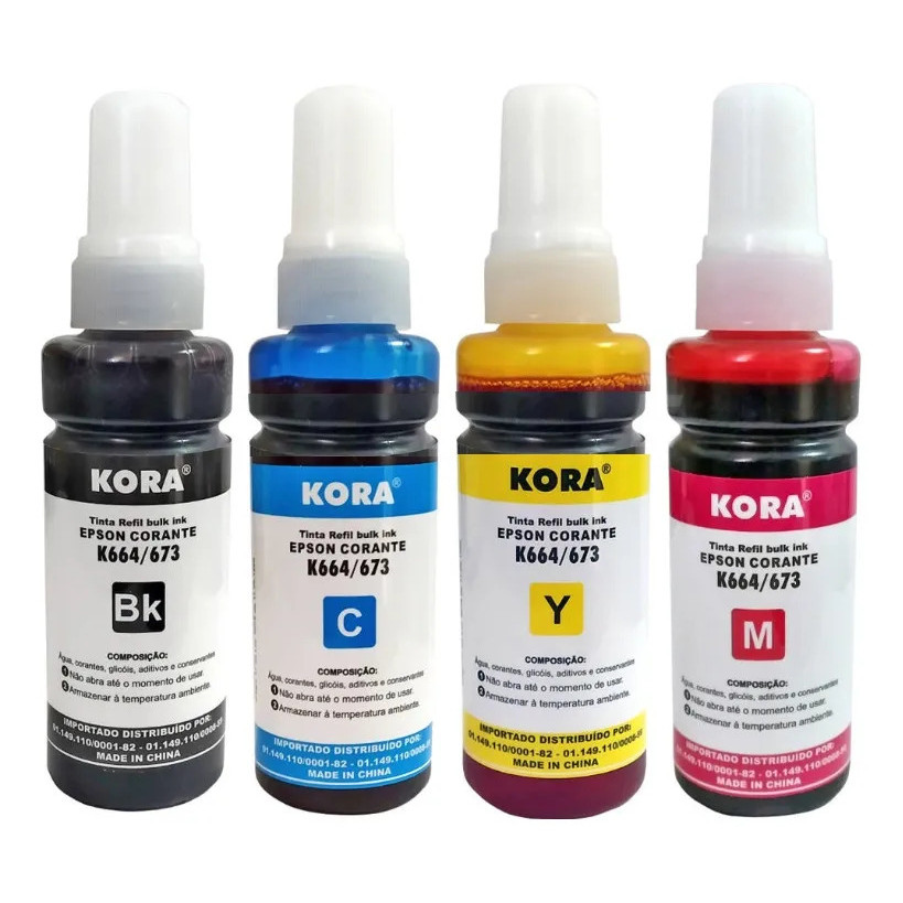4 Refil De Tinta Compativel Para Epson  L120 L310 L380 L435