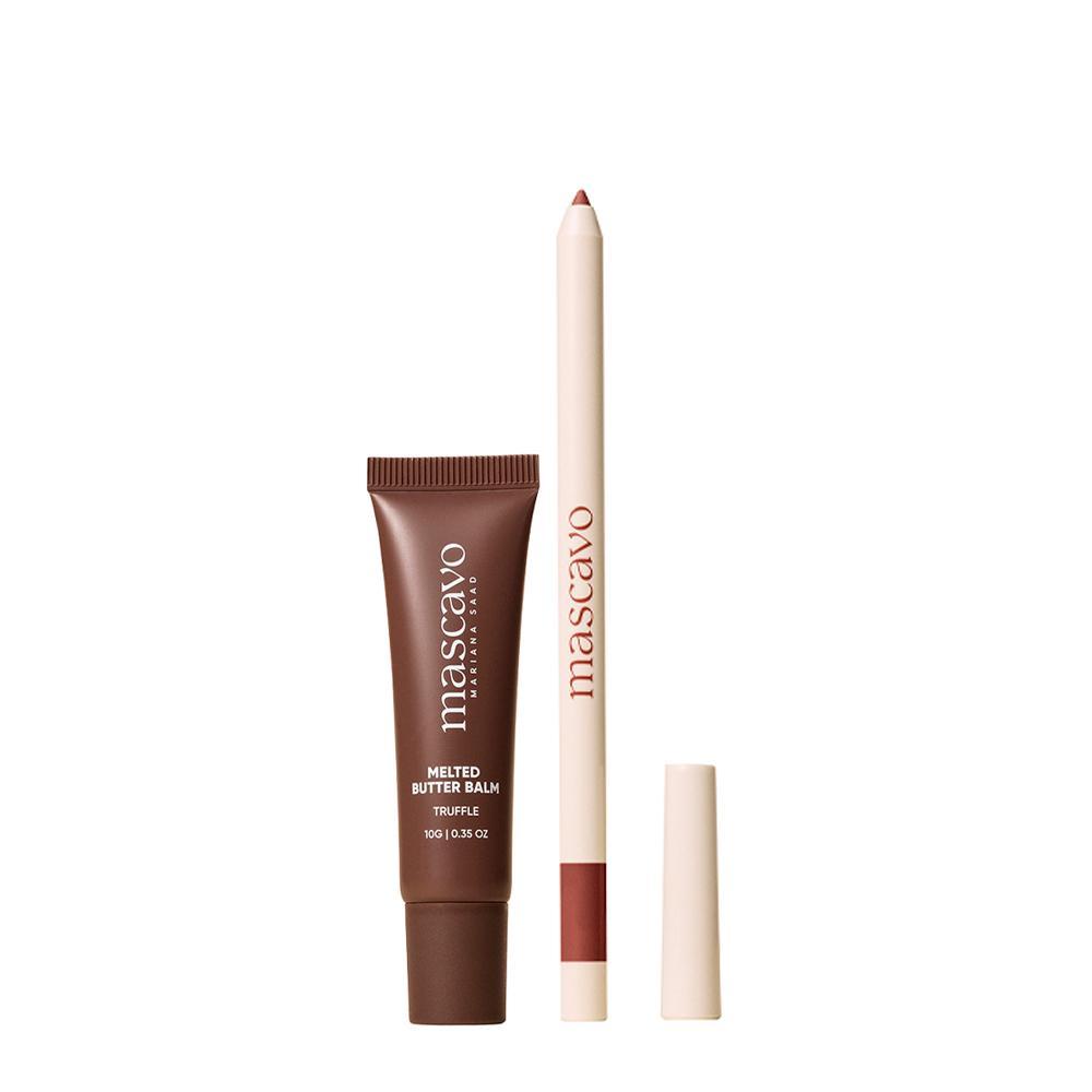 Kit Mascavo Lip Balm Truffle 10G+Lapiseira Labial Pecan 0,3G
