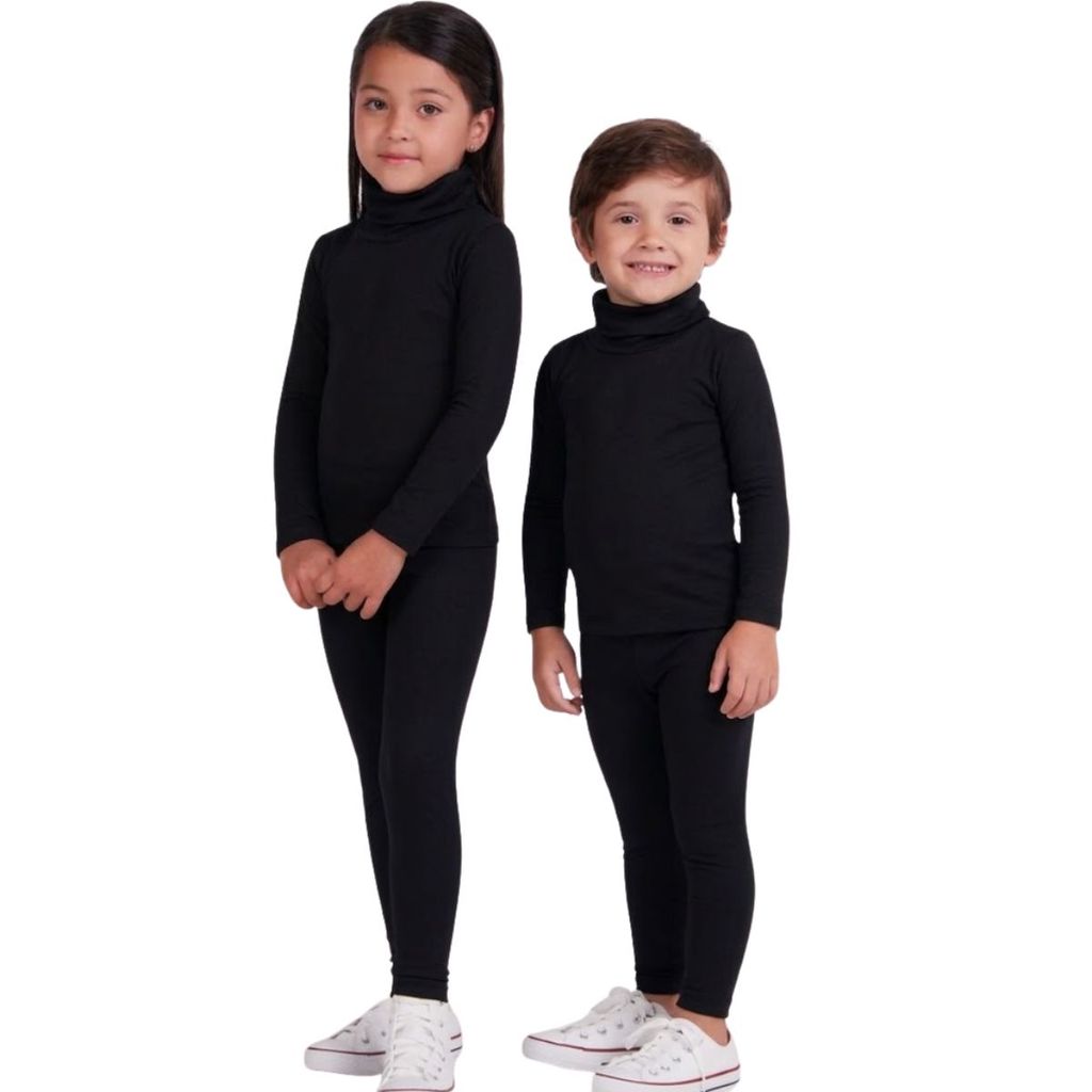 Calça Infantil Térmica Segunda Pele Flanelada Inverno Lisa