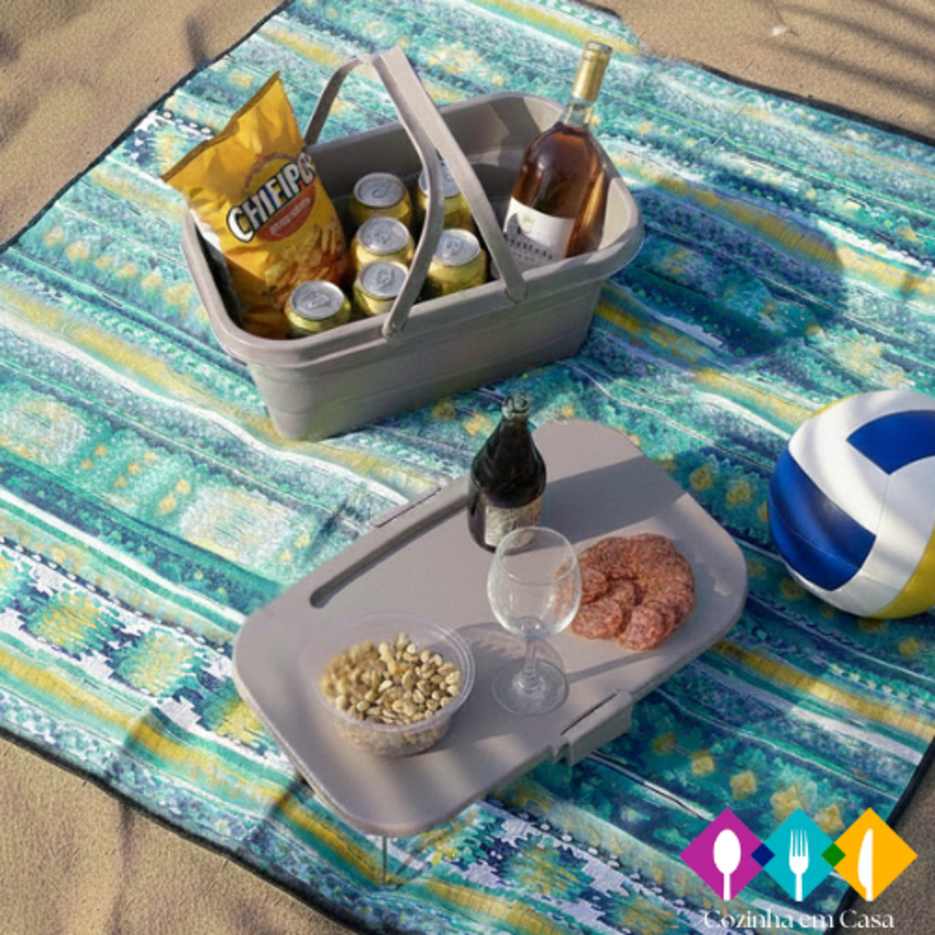Cesta de Piquenique Cesto Expansível para Praia passeio Camping