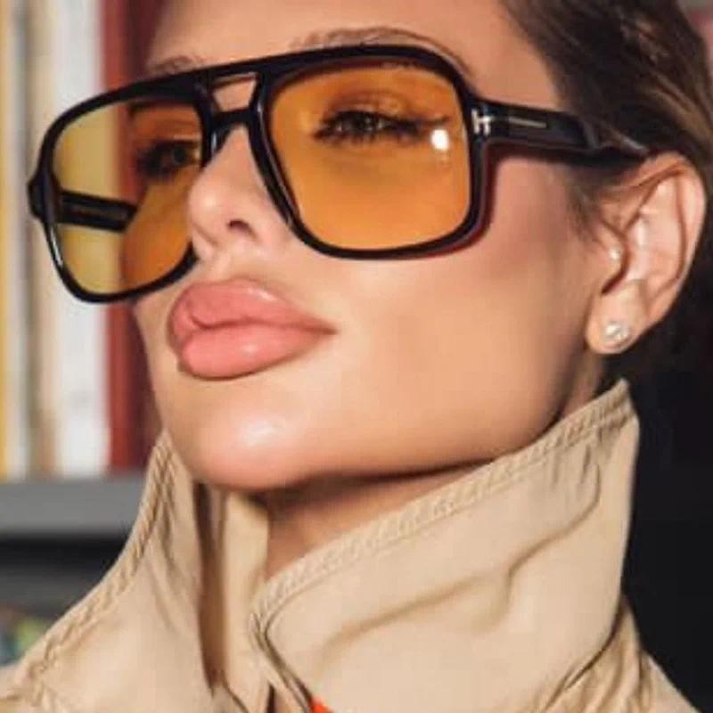 New Women Sunglasses High-End and Trendy Modern and Fashionable Large Frame Sun Glasses Hip-Hop Singing and Dancing Shad