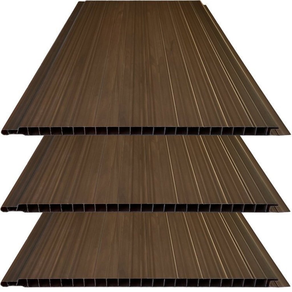 Kit 60m² Forro de PVC Plus 8MMX20CMX3M Marrom/Mogno Bariri Mogno