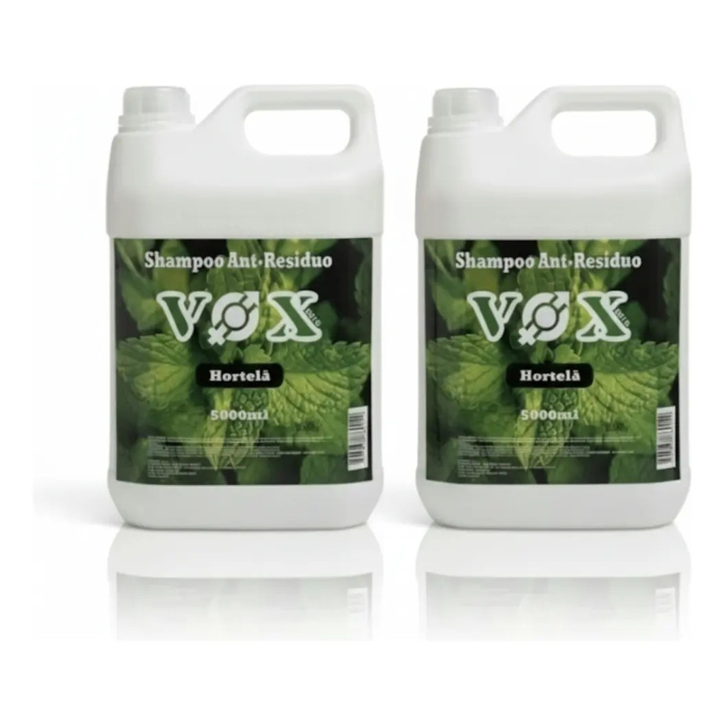 2 Unid Shampoo Anti- Resíduo Hortelã De Lavatório 5l - Vox