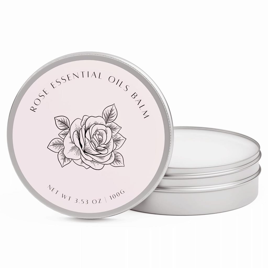 Bálsamo de Massagem com Óleo de Rosa benatu para Cuidado da Pele Seca, Manteiga Corporal Perfumada com Vitamina E para M