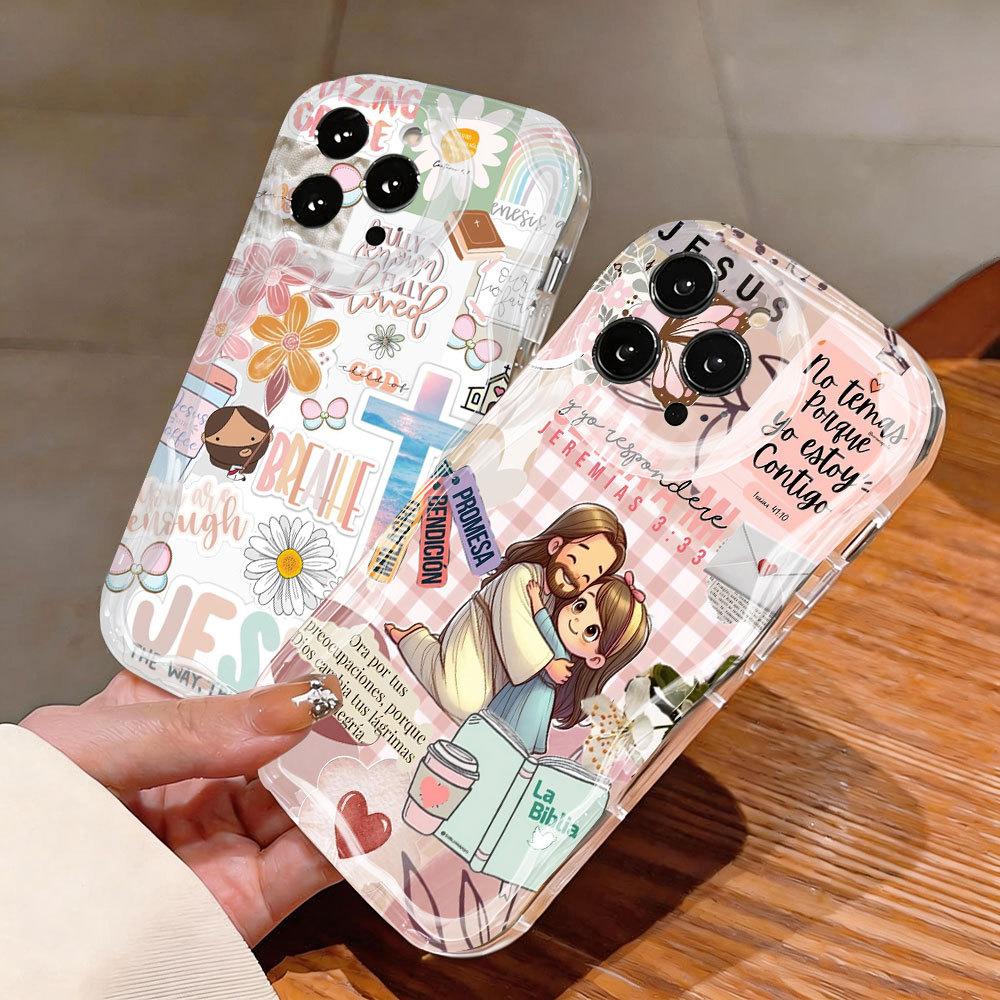 Capa Capinha Para Motorola Moto G53 G35 G34 G24 G22 G15 G14 G10 Silicone Estampa Jesus Cristo Case FA621