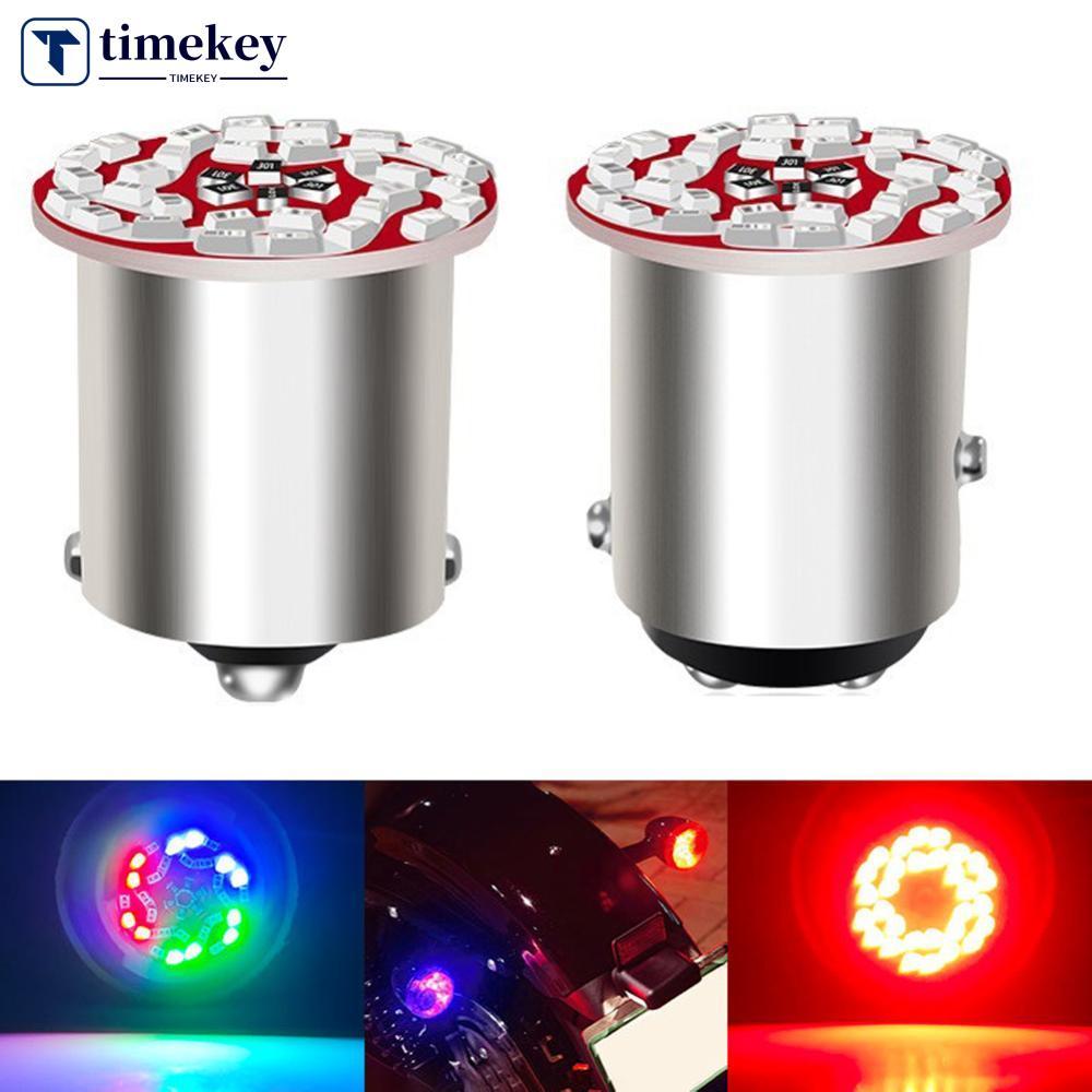 TIMEKEY 1Pc 1156 1157 30SMD LED Lâmpadas De Farol Da Motocicleta Piscando Moto Brilhante BAY15D BA15S P21/5W P21W 1156 1