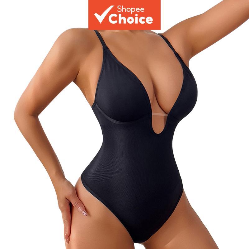 Body Modelador Feminino Sem Costura – Espartilho de Controle de Barriga com Costas Baixas e Abertas