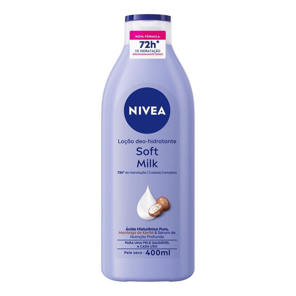 Loção Deo-hidratante Pele Seca Nivea Soft Milk 400ml
