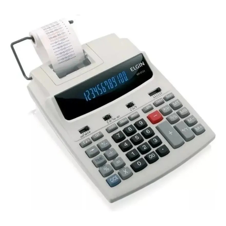 Calculadora De Mesa Com Bobina 12 Dígitos Mr-6124 Elgin Cor