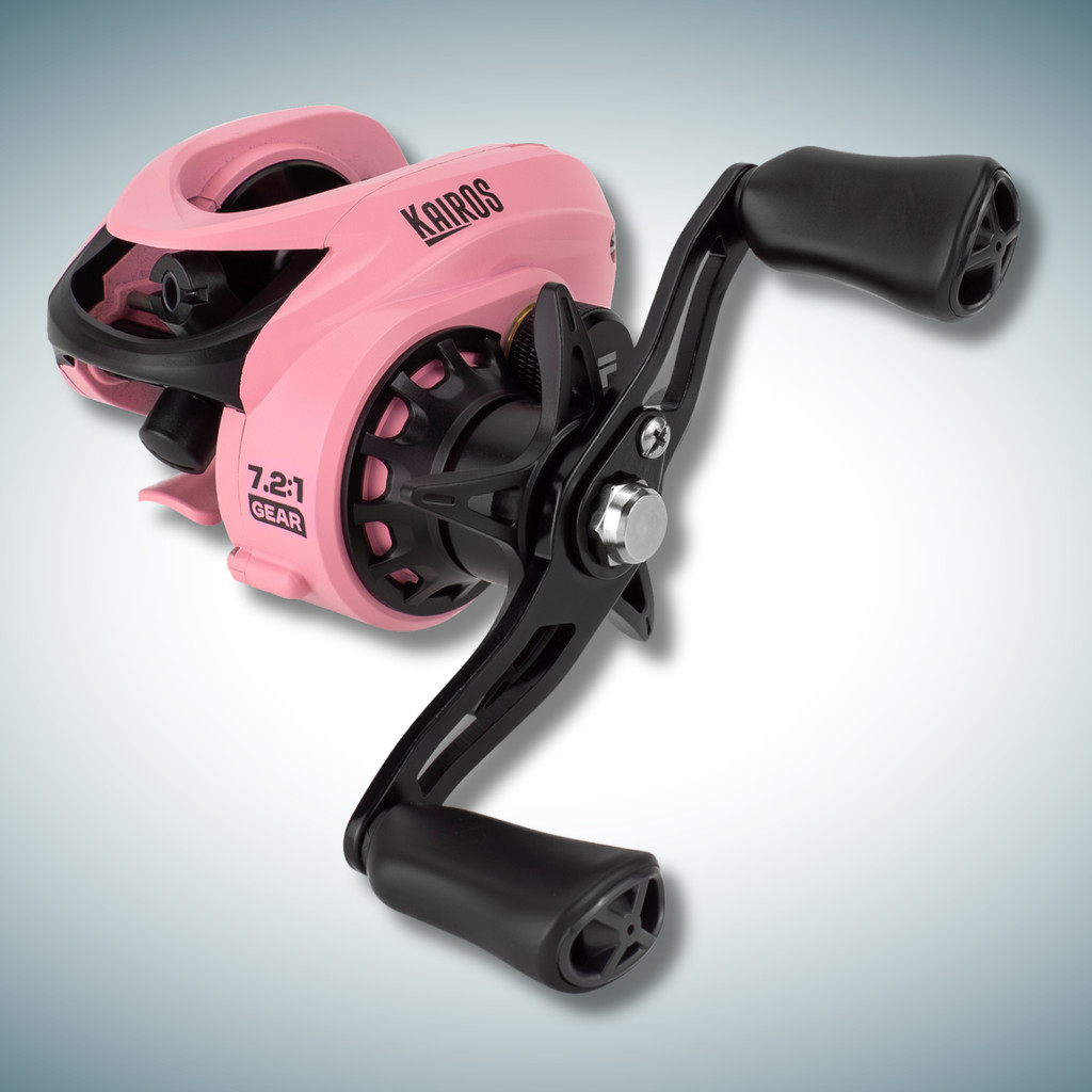 Carretilha Kairos  6 Rolamentos Drag 9kg Albatroz Rosa Pesqueiro