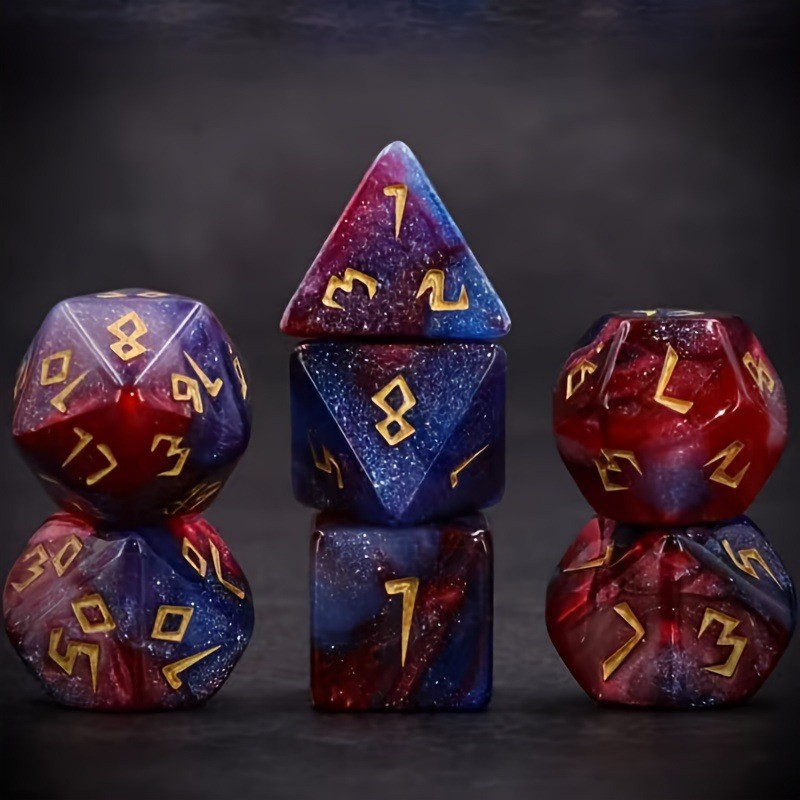 Conjunto De Dados DND Poliédrico Nebulosa Jogo Para RPG Masmorras E Dragões MTG D20 D12 D10 D8 D6 D4 De Mesa