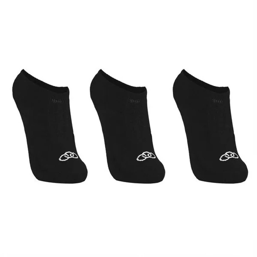 Meia Olympikus Tripack Invisivel Sem Fleece 3 Pares Preto - Feminino
