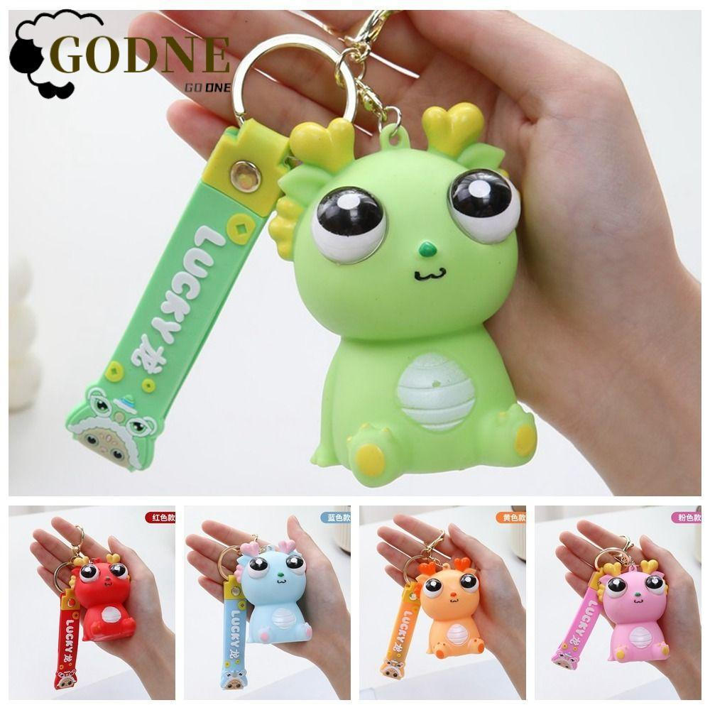 GODNESSFO Squeeze Dragão Boneca , Pequeno Olhos Grandes Chaveiro De Brinquedo De Descompressão Exclusivo , Brinquedos Bo