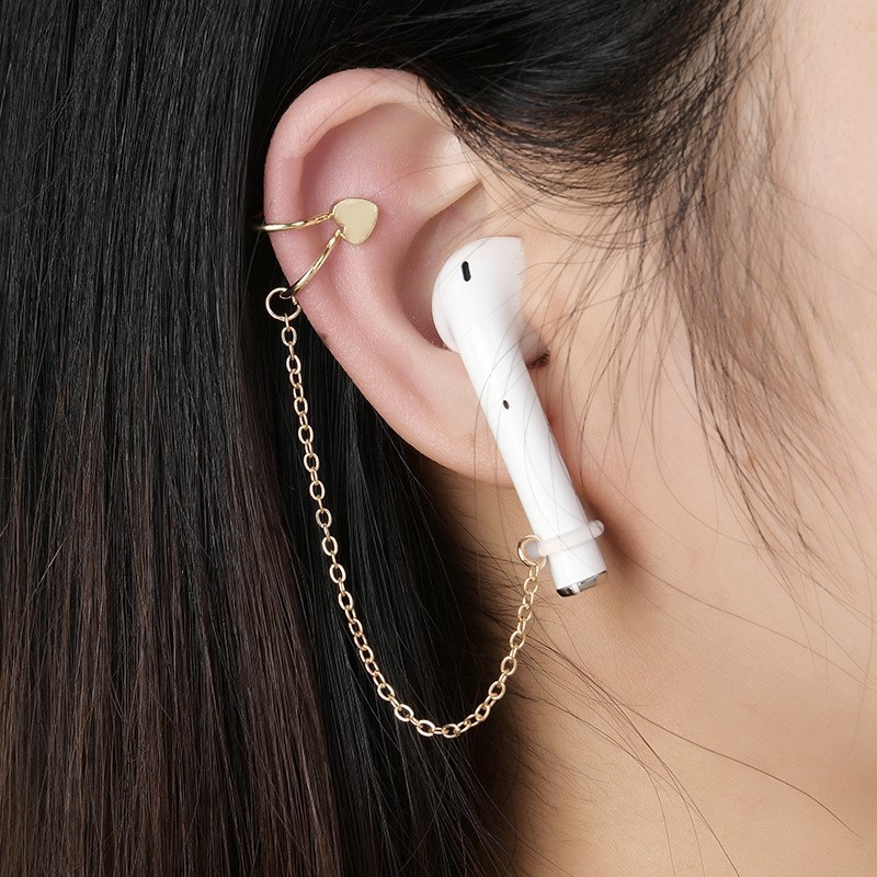 Fone de ouvido Bluetooth anti-queda clipe de orelha clipe de orelha sem fio airpod anti-perdido brinco de corrente anti-