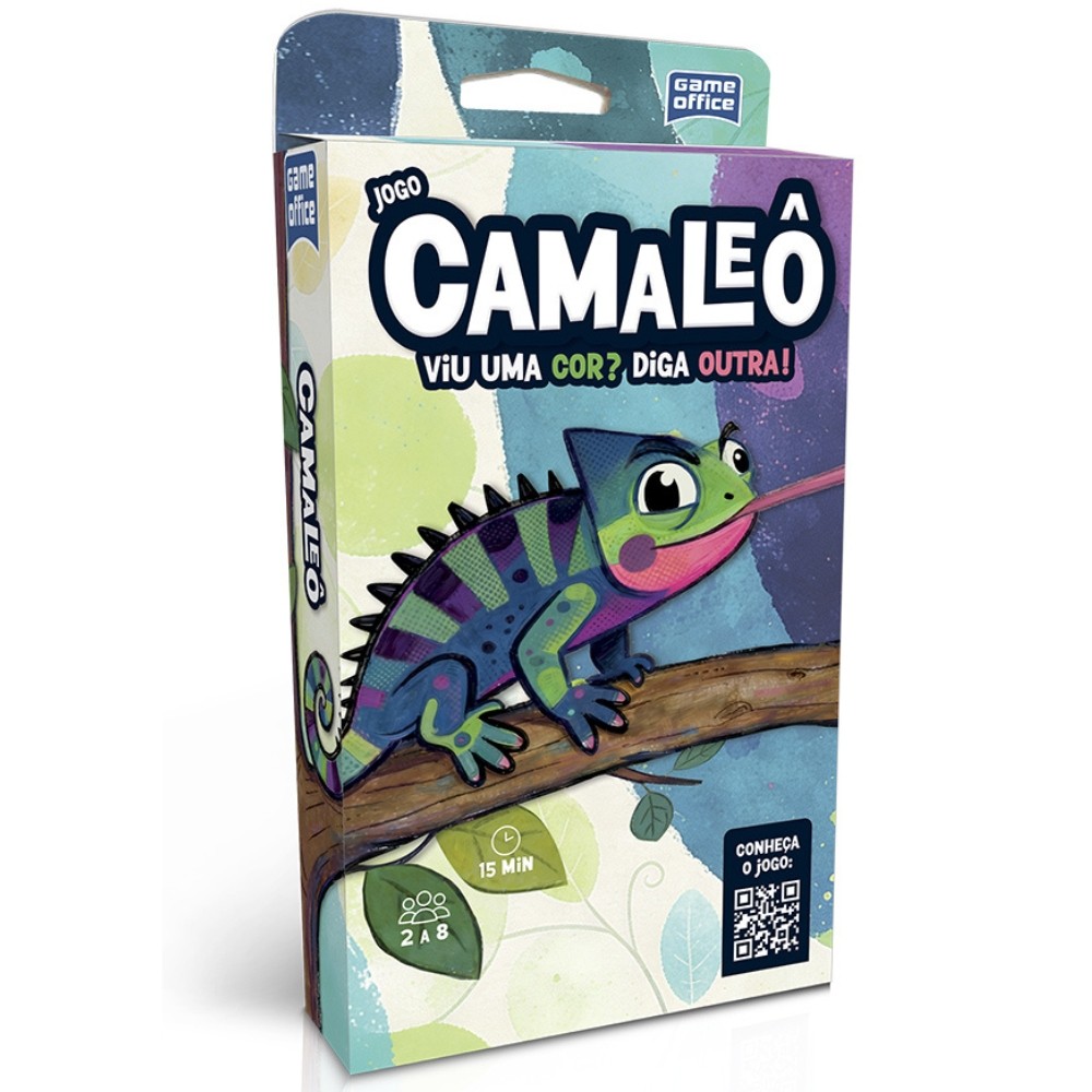 JOGO CAMALEÔ TOYSTER LÓGICA CORES ESTRATÉGIA BRINQUEDOS RACIOCÍNIO MESA BARALHO DISPUTA FAMÍLIA