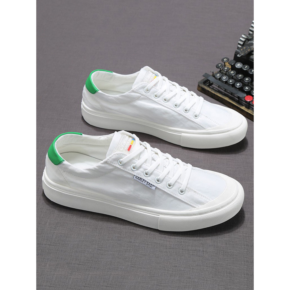 Sapatos brancos pequenos masculinos estilo na moda sapatos masculinos All-Match respirável sapatos de pano masculinos sa