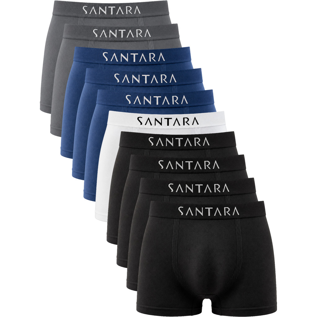 Kit 10 Cuecas Boxer Microfibra Cueca Box Adulto Cueca Masculina Premium Santara Cueca Microfibra