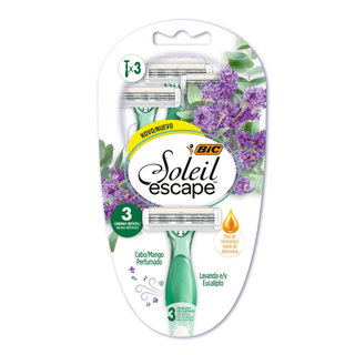 Depilador descartável Soleil Escape Lavanda e Eucalipto 3 unidades Bic