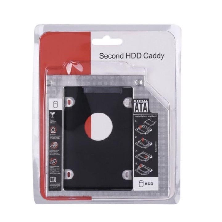 Adaptador Caddy Segundo Hd Ssd Sata Para Notebook Drive 12,7mm