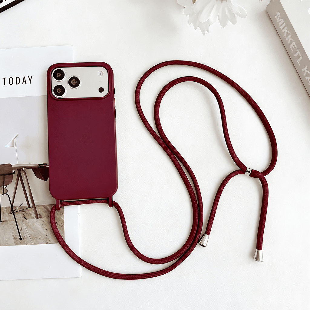 Capa para IP 11-17 com Cordão Crossbody Anti Queda