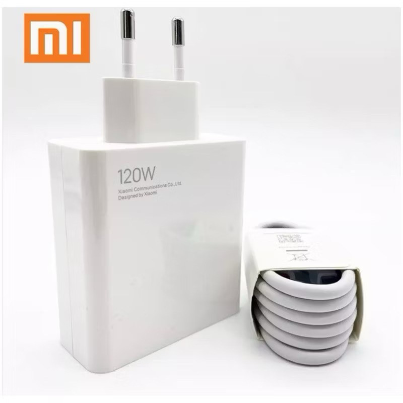 Carregador Xiaomi 120W Completo Turbo Cabo USB + TIPO C Super Turbo Original