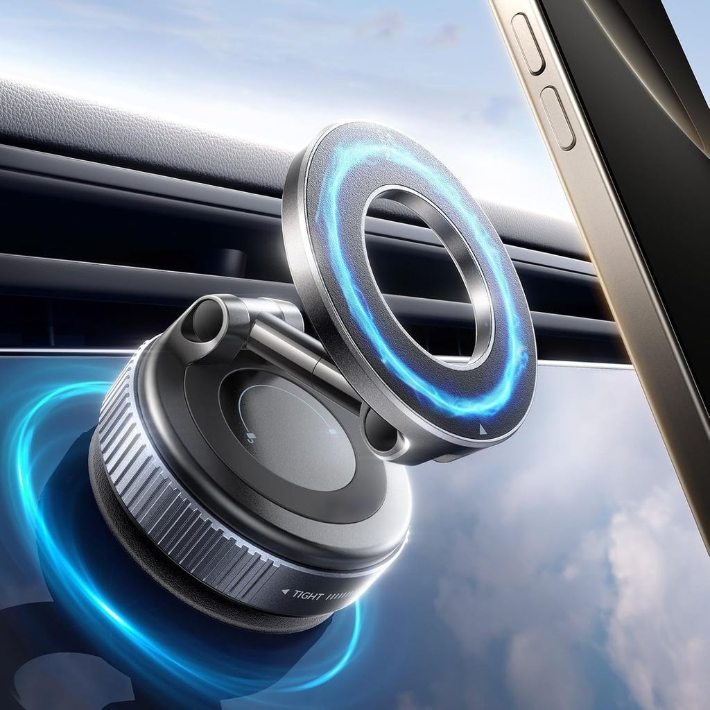 Suporte para Telefone de Carro WRJ, [Sucção de 96+LBS + Magnético de 2500gf] 360 °   Suporte Ajustável para Telefone de 
