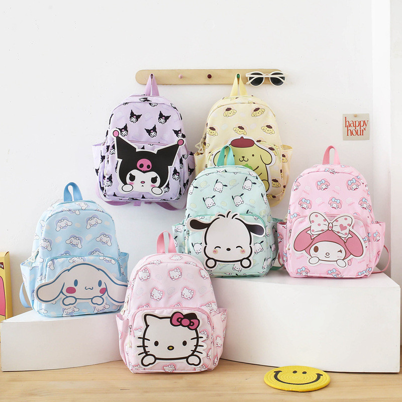 Sanrio Mochila Escolar Kuromi My Melody Cinnamoroll De Grande Capacidade Para Estudantes Hello Kitty Mulheres