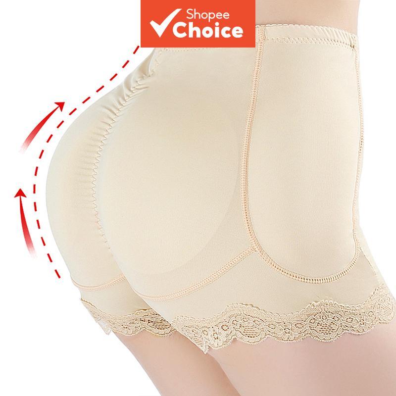 Shorts de Levanta Bumbum de Cintura Média para Mulheres, Calcinha com Enchimento, Modelador para Realçar o Bumbum