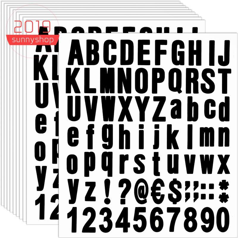 [Bestseller S] 770 Peças 10 Folhas Kit De Números De Letras De Vinil Autoadesivas , Adesivos Do Alfabeto Para Caixa De C