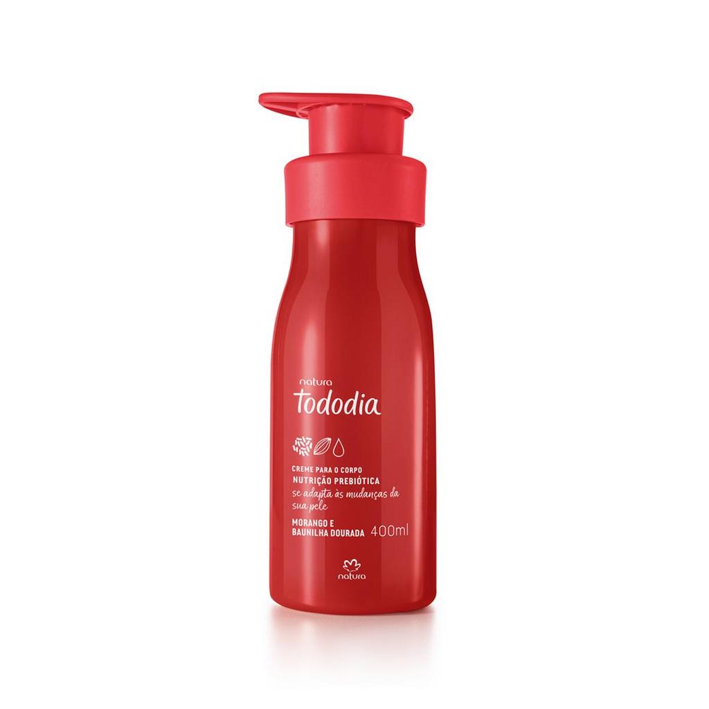 Creme CorporalTododia Morango e Baunilha Dourada 400ml